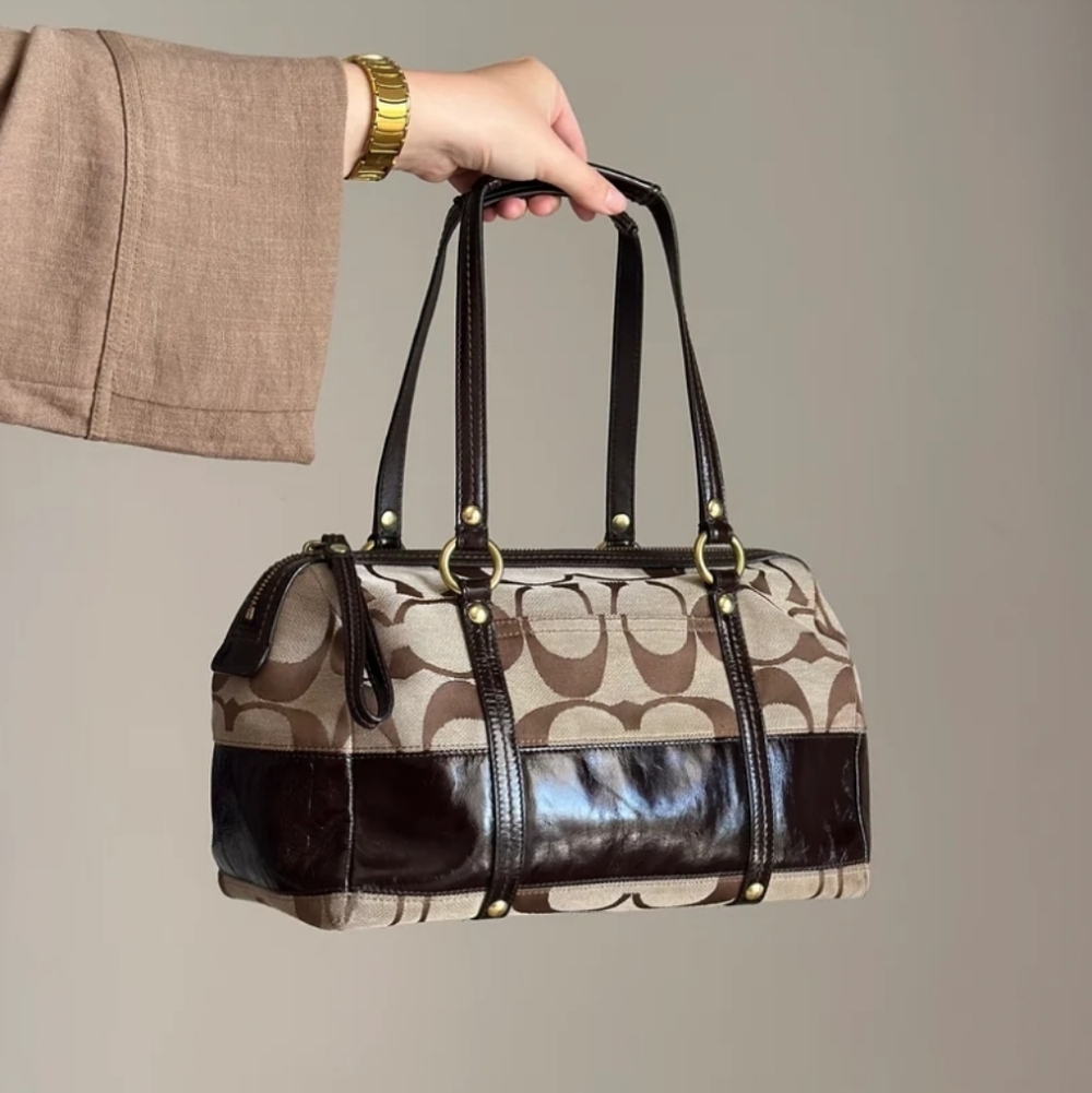 Brown and Tan Designer Handbag